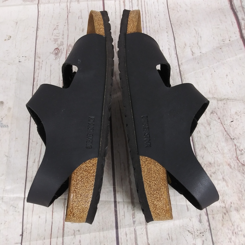 Birkenstock Milano Sandals Shoes Mens 44 Size 11 Brown Leather Slingback 3 Strap - Picture 6 of 13